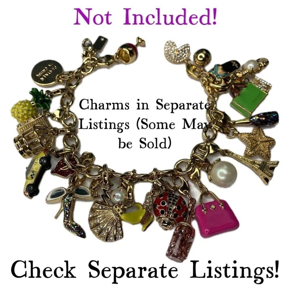 KATE SPADE MOM 12 KT Gold Plated Vintage Charm No Bracelet - Picture 7 of 7